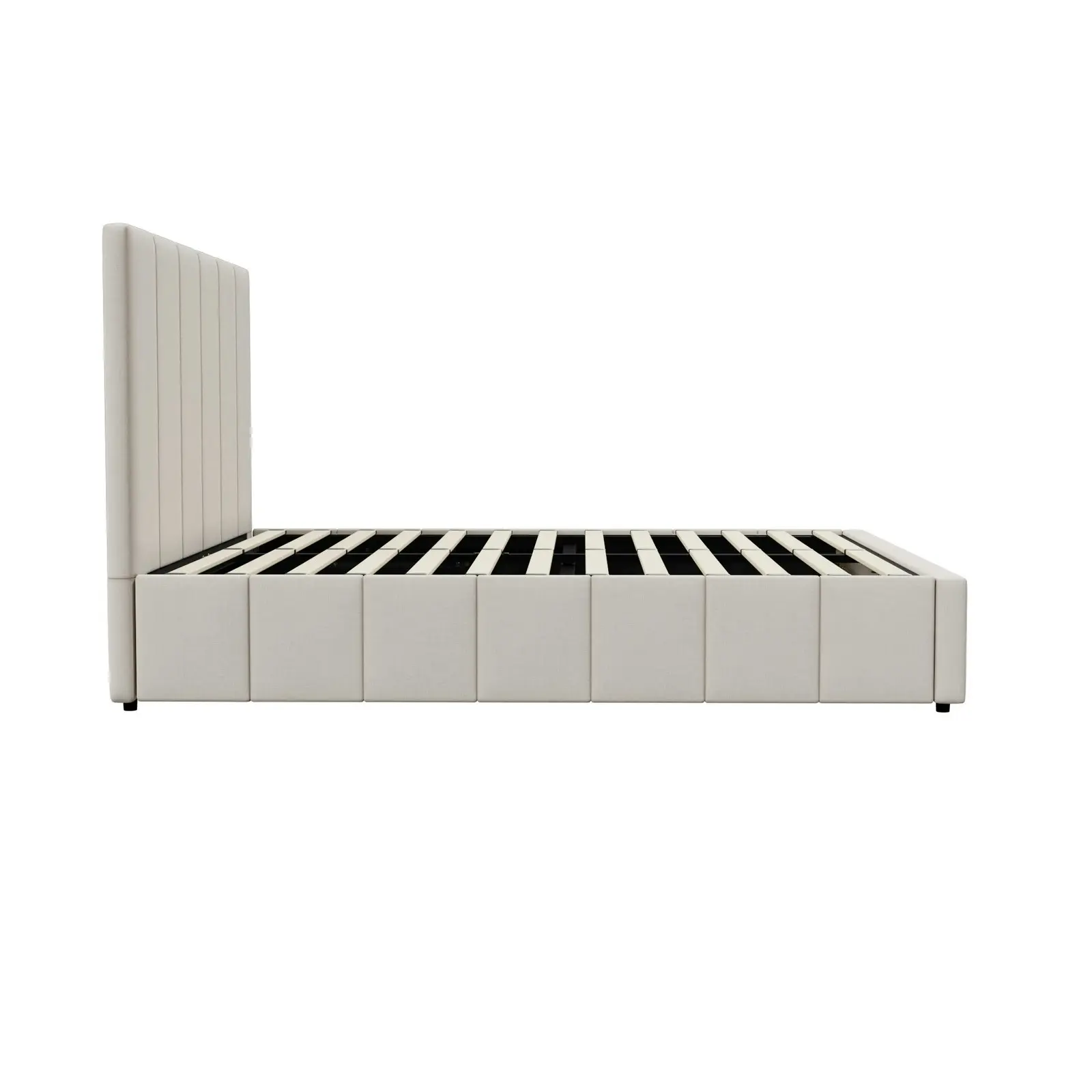 Oikiture Bed Frame Queen Size Gas Lift Storage Base VISH