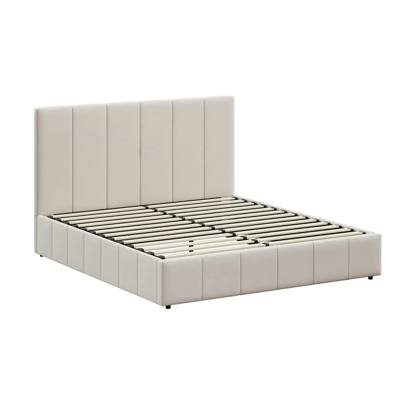 Oikiture Bed Frame Queen Size Gas Lift Storage Base VISH