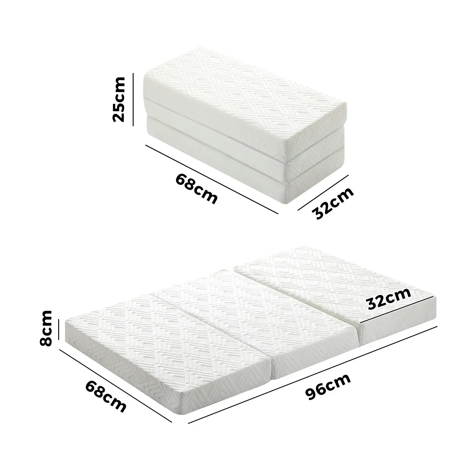 Bedra Baby Folding Mattress Foldable Foam Mattresses for Cot Bed