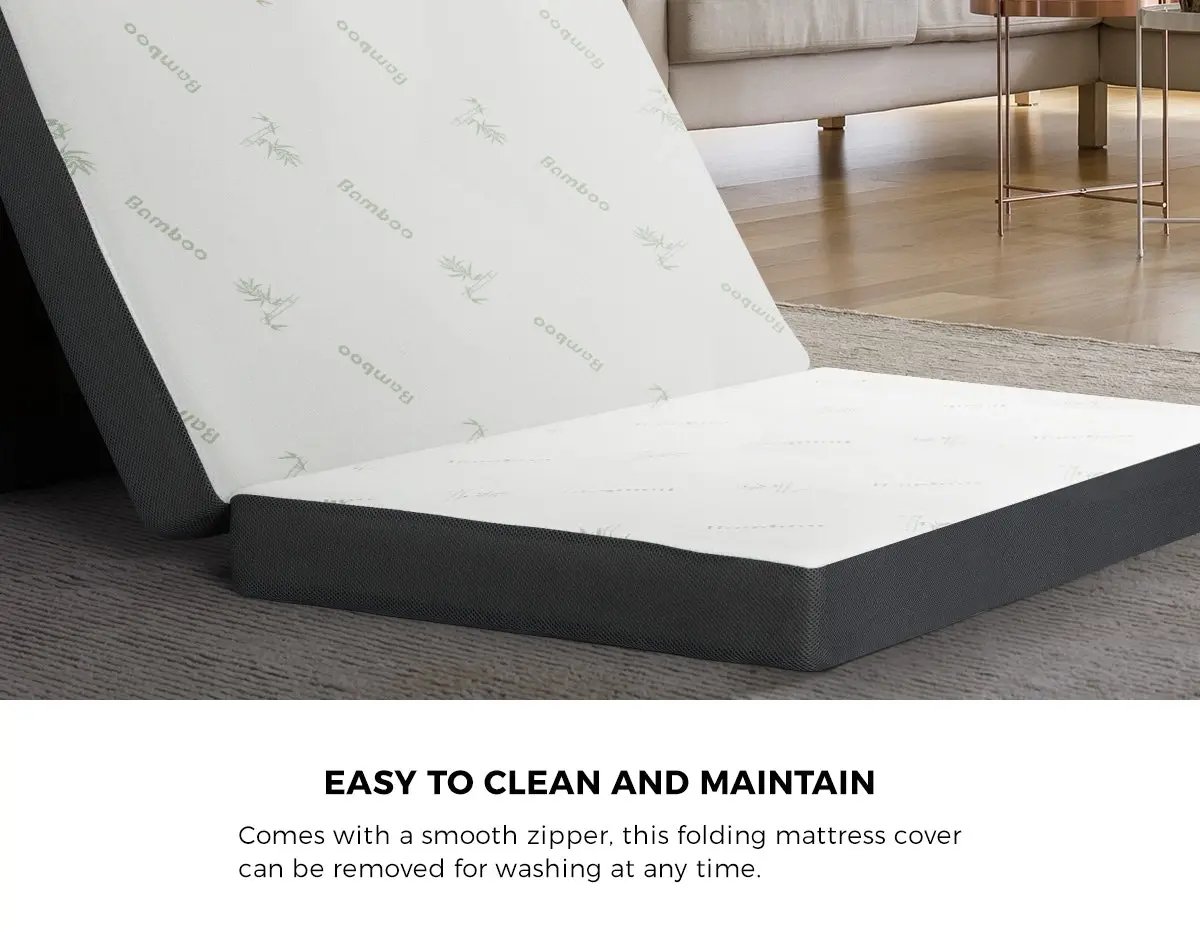 Bedra Foldable Mattress Bamboo 4-Fold Folding Mattresses