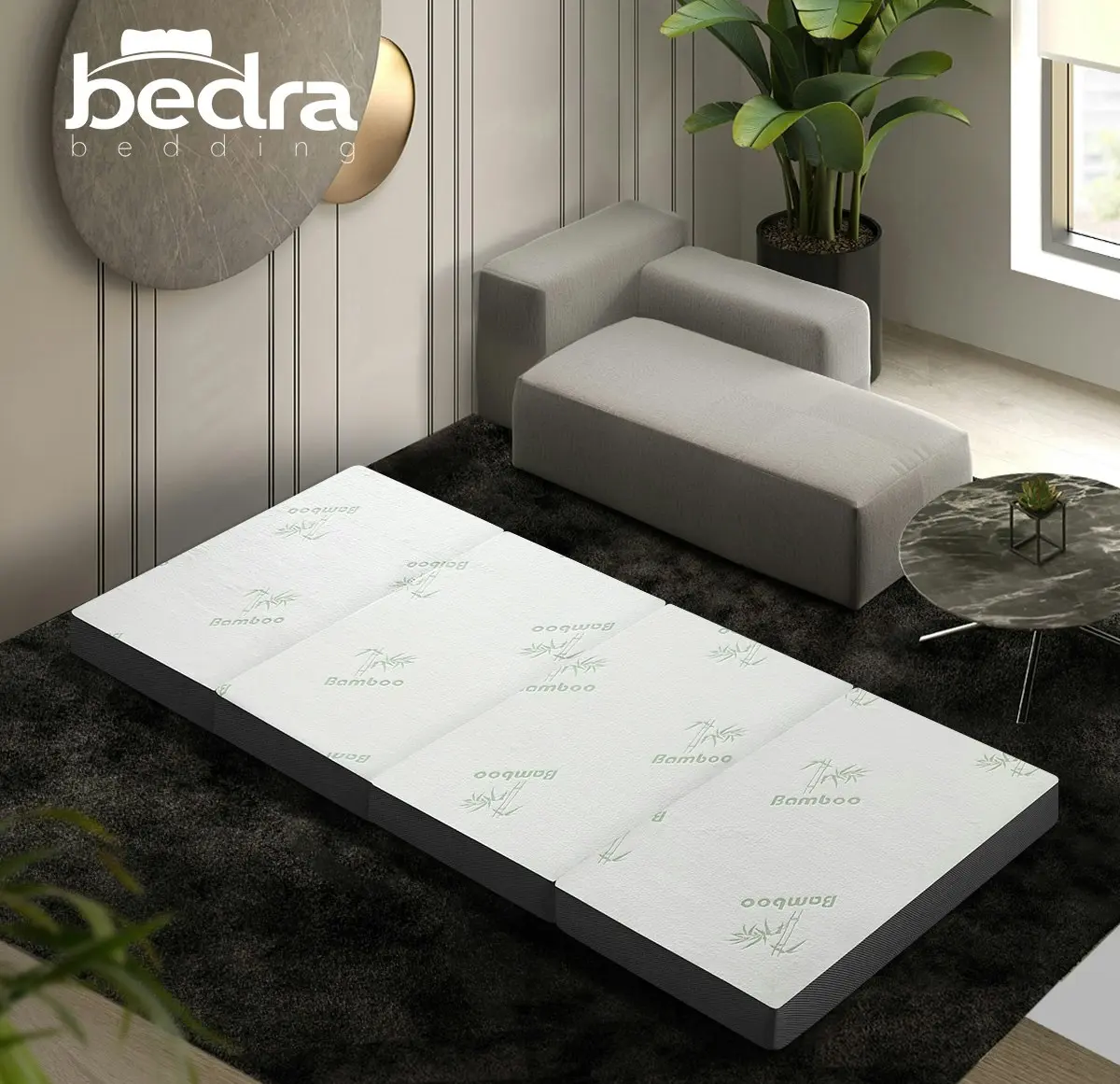 Bedra Foldable Mattress Bamboo 4-Fold Folding Mattresses