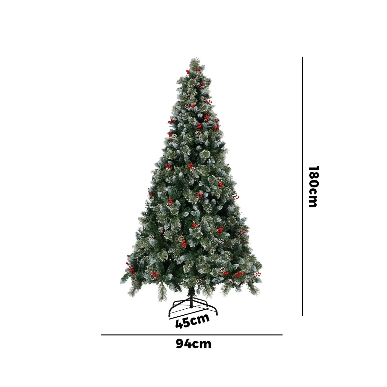 Mazam LED Christmas Tree 6FT 1.8M Xmas Trees Decorations with Ornaments 950 Tips