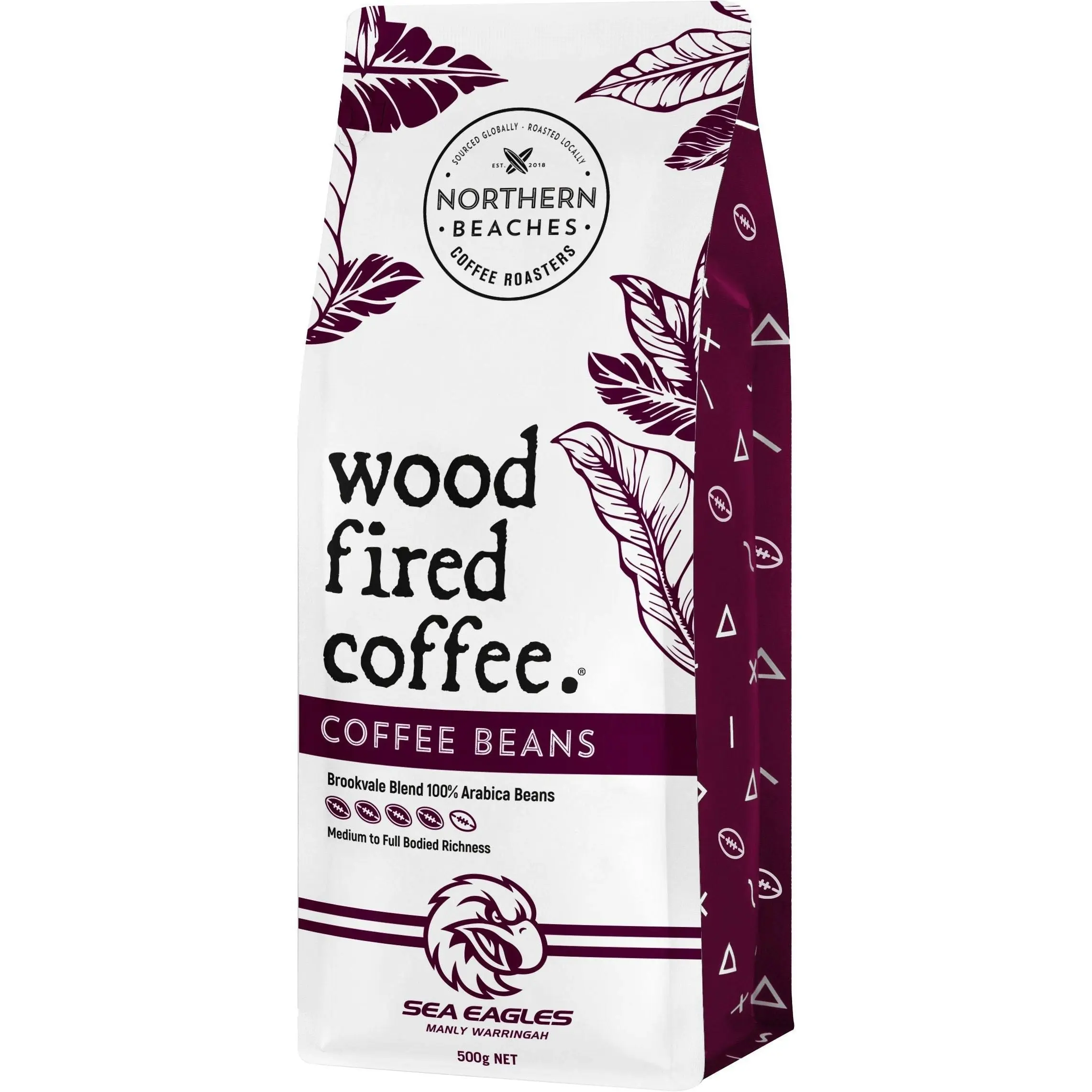 Wood Fired Coffee Beans Brookvale Blend Manly Sea Eagles - 500g