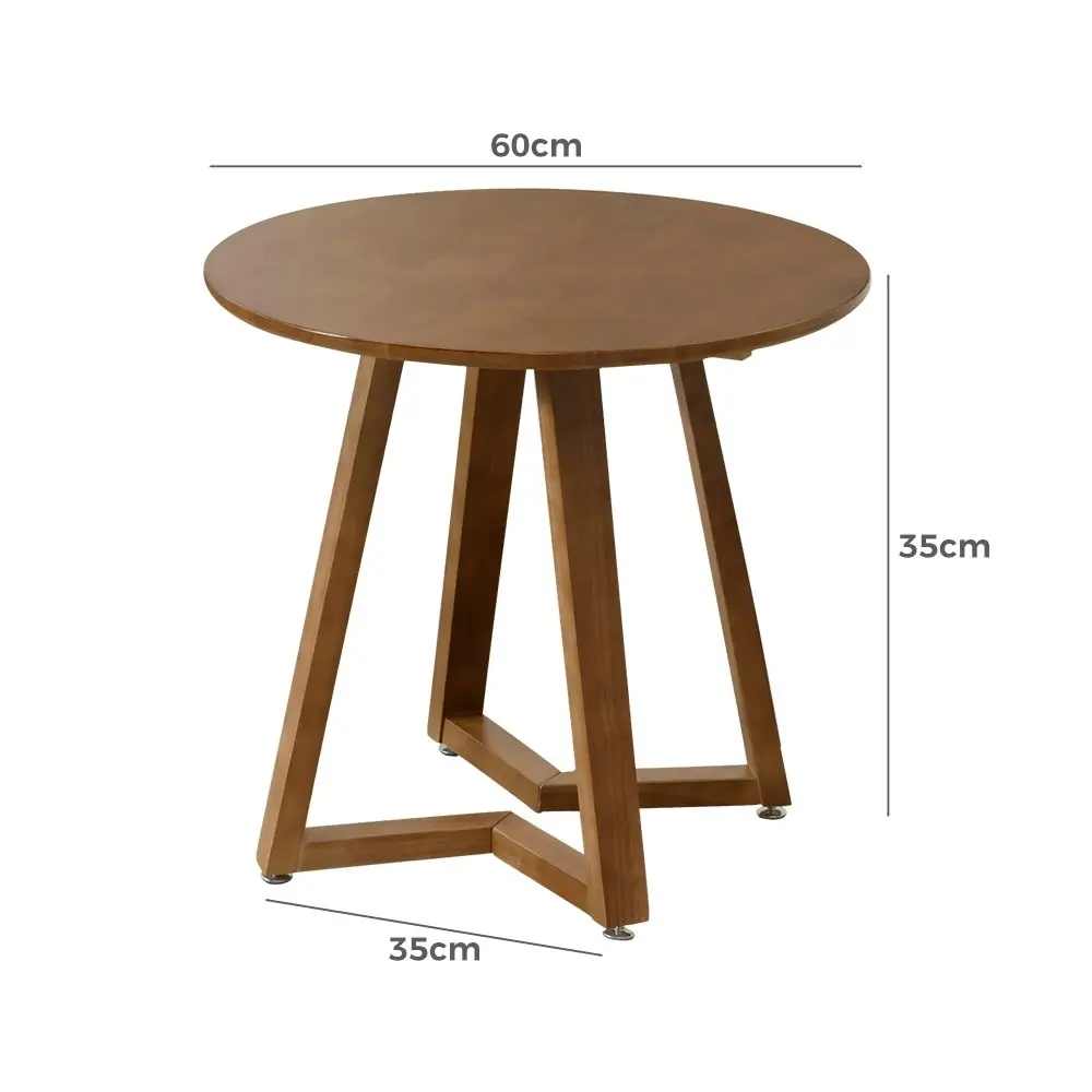 Furb Set of 2 Round Coffee Table Wooden End Table Side Tables Wooden Furniture