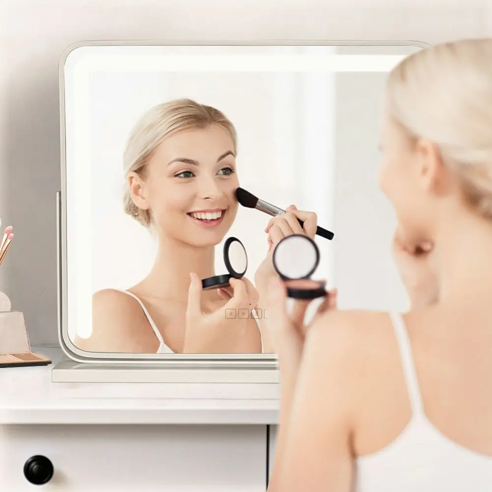 Simplus Bluetooth LED Hollywood Mirror Makeup Vanity Mirrors with Lights 60X52CM