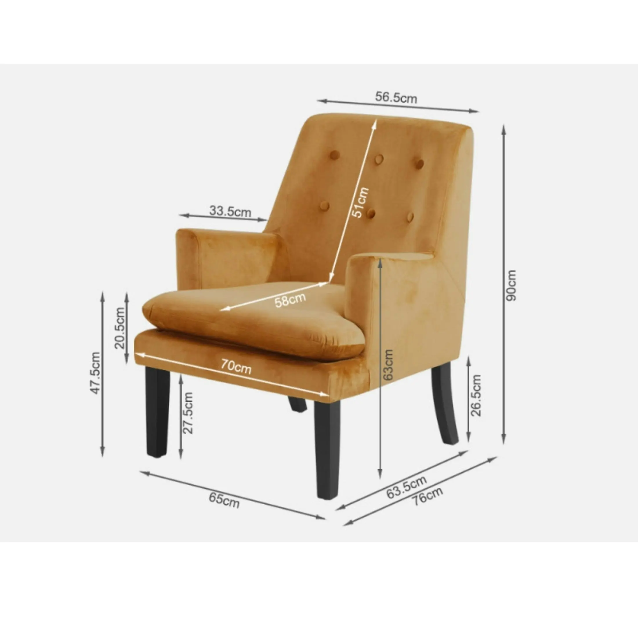 Johnny Arm Chair - Brown