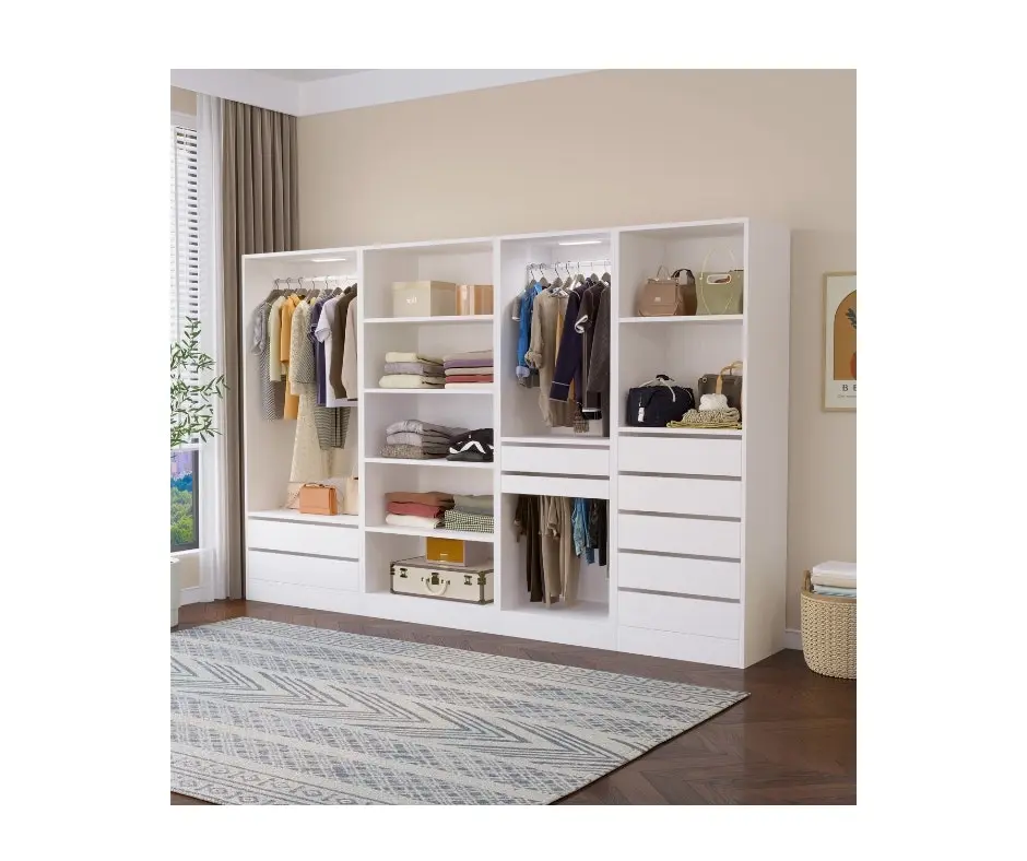 Botany 5 Shelves Wardrobe 800 - White