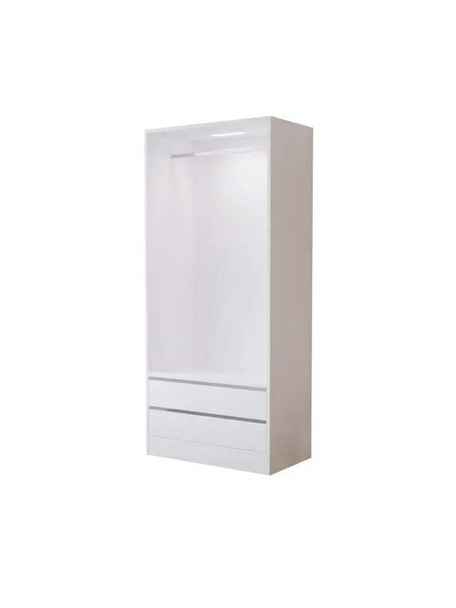 Botany Hanging Wardrobe with Drawers 800 - White