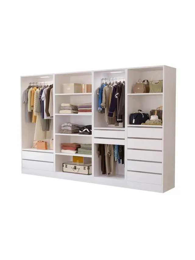 Botany Hanging Wardrobe with Drawers 800 - White