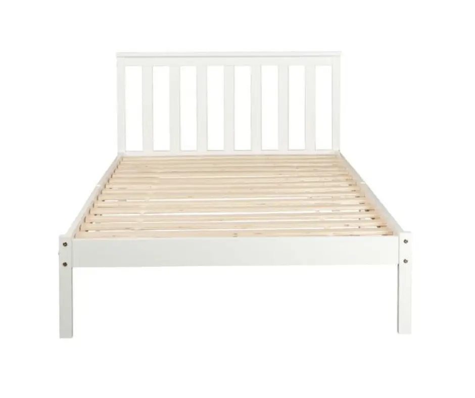 Glebe Pine Wood Single Bed - White