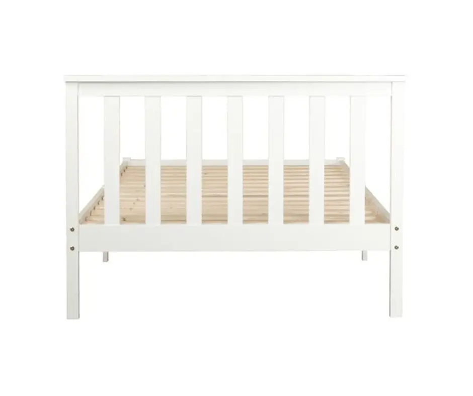 Glebe Pine Wood Single Bed - White