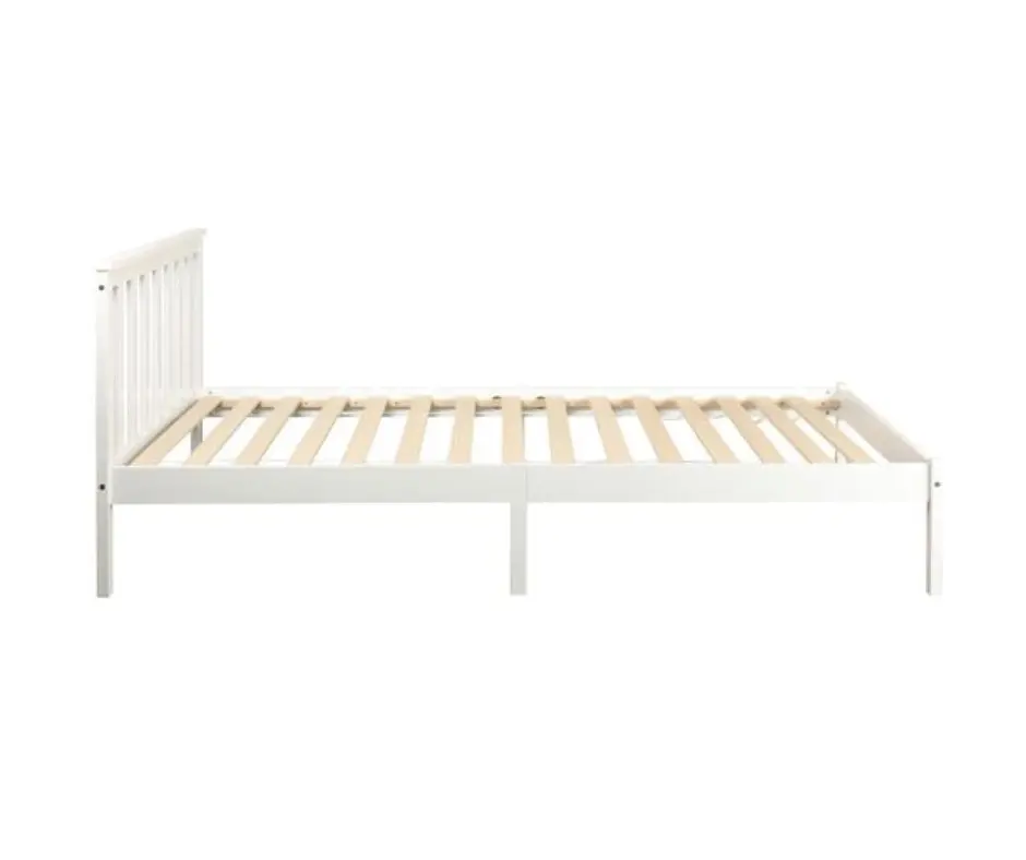 Glebe Pine Wood Single Bed - White