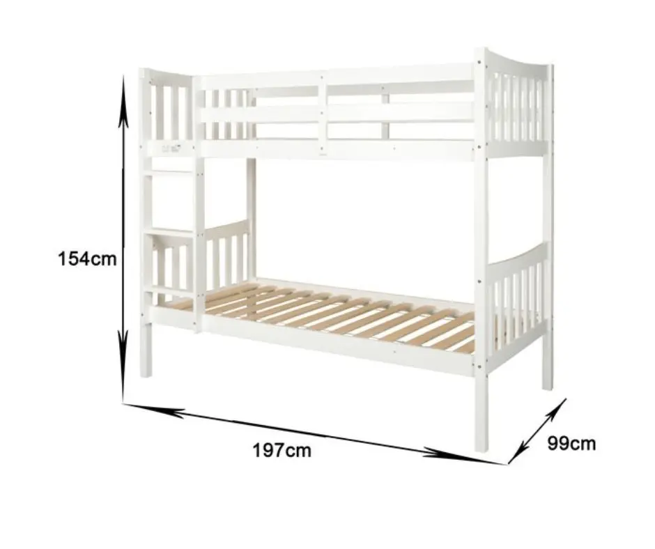 Glebe Single Bunk - White