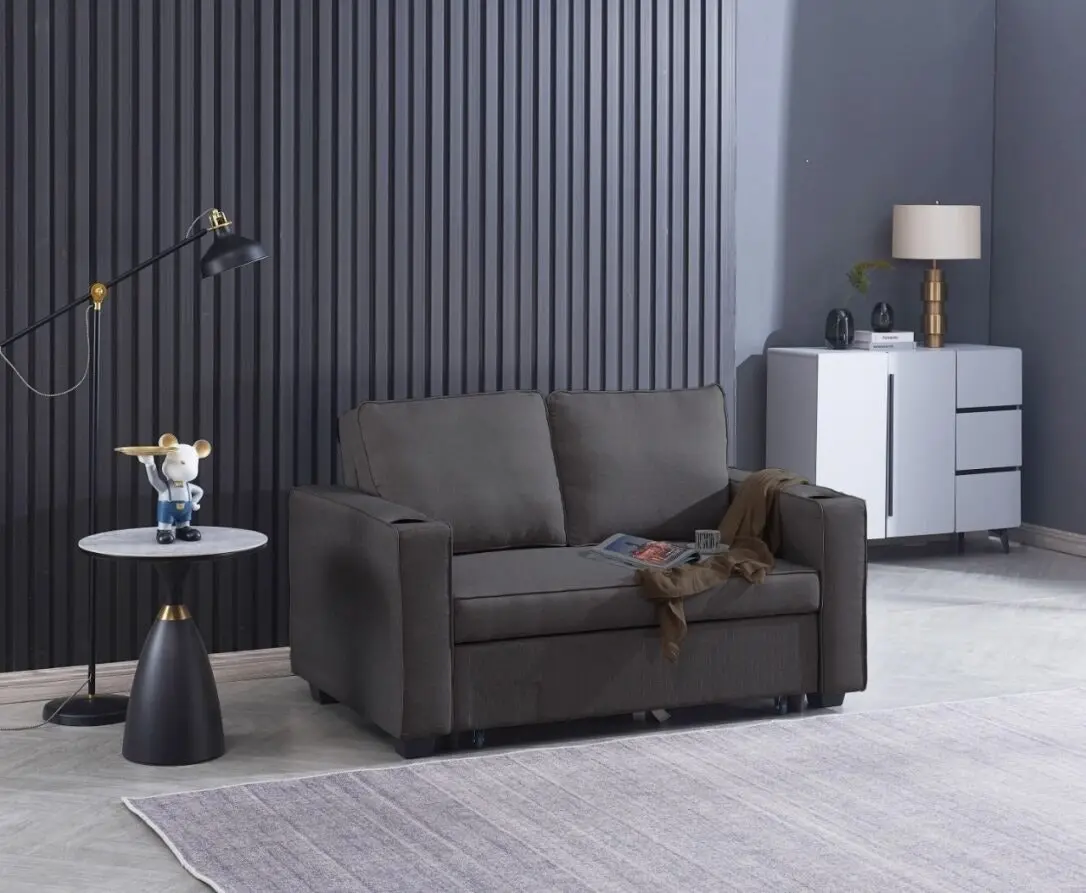 Miles 2 Seater Sofa Bed- Dark Grey