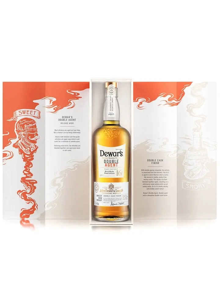 Dewar's 16 Year Old Double Agent Sweet & Smoky Blended Scotch Whisky 1l