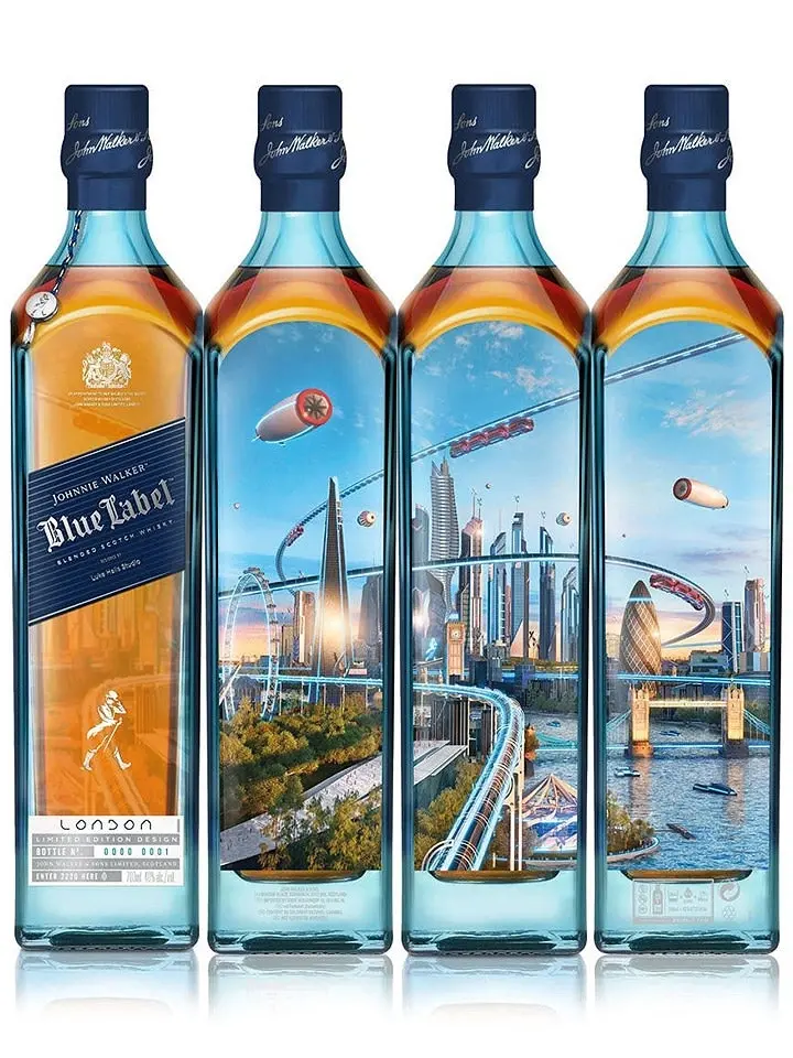 Johnnie Walker Blue Label Cities Of The Future London 2220 Blended Scotch Whisky 700ml