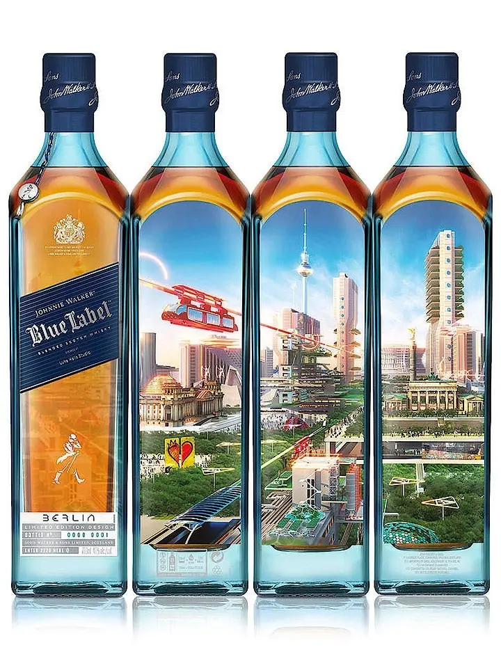 Johnnie Walker Blue Label Cities Of The Future Berlin 2220 Blended Scotch Whisky 700ml