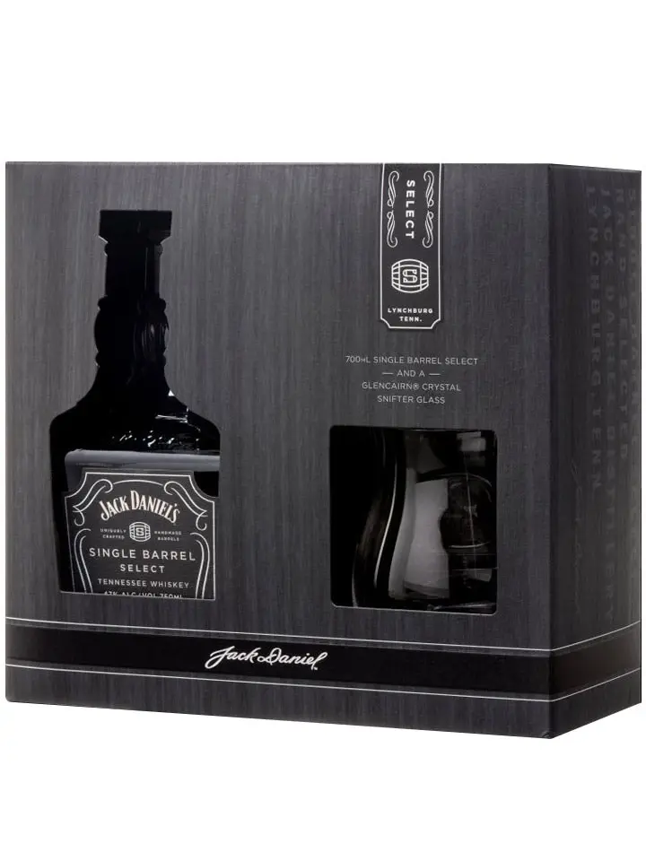 Jack Daniels Single Barrel Select 47% Abv + Glencairn Crystal Snifter Glass Pack Tennessee Whiskey 700ml