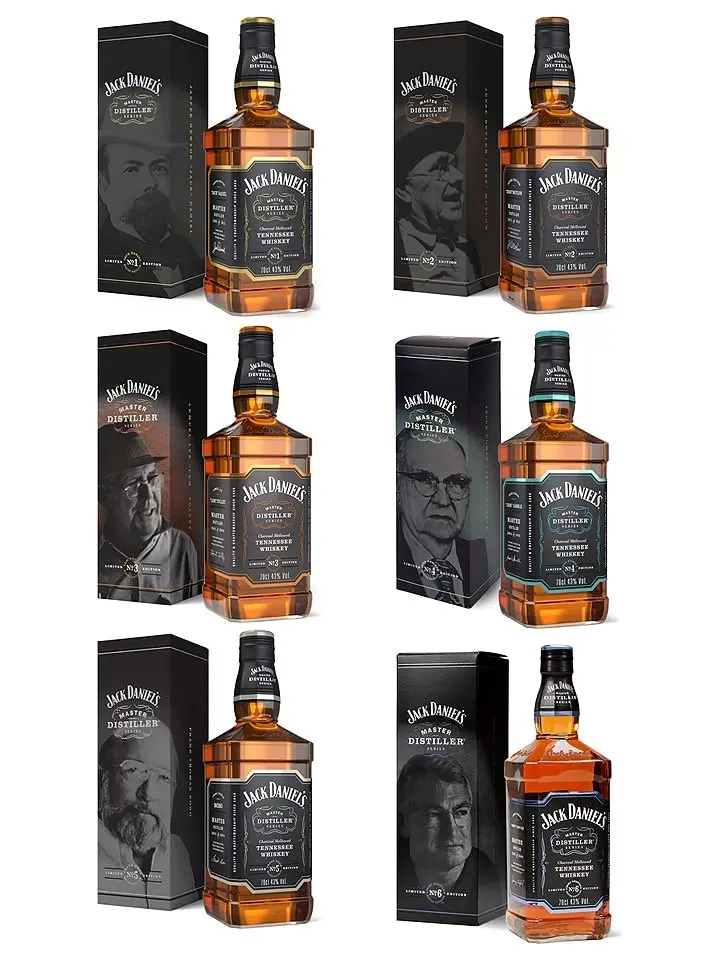 Jack Daniels Jack Daniel's Master Distiller Complete Collection 1-6 Tennessee Whiskey 6 X 700ml