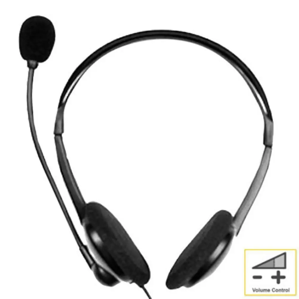 2PK Sansai Stereo Headset/Headphones w/ Microphone for Computer PC Skype/Gaming