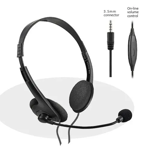 2PK Sansai Stereo Headset/Headphones w/ Microphone for Computer PC Skype/Gaming