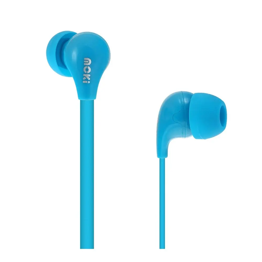 2x Moki 45° Comfort Buds In-Ear Earphones 3.5mm Jack f/FM Radio/iPad/Laptop BLU