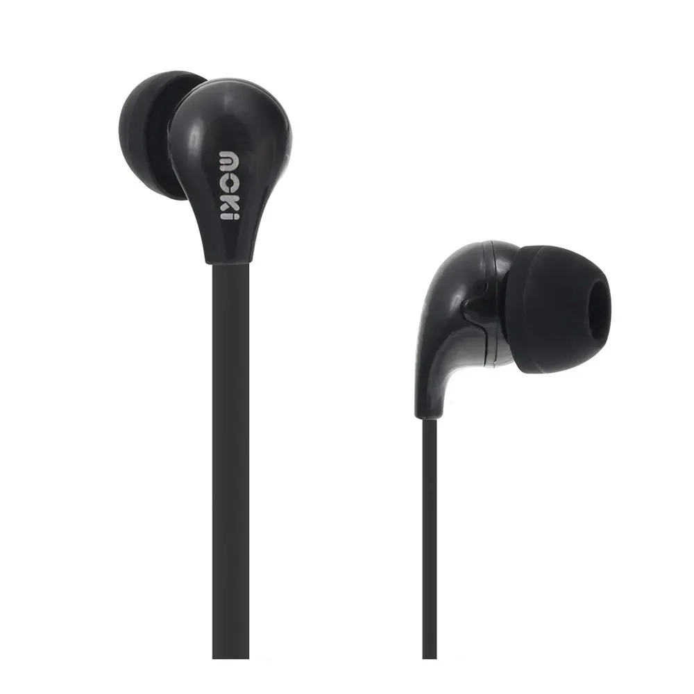 6x Moki 45° Comfort Buds In-Ear Earphones 3.5mm Jack f/FM Radio/iPad/Laptop BLK