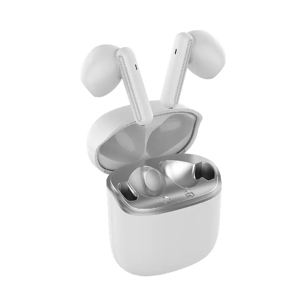 Sansai TWS Earphones Wireless Bluetooth 5.1 In-Ear w/ Charge Case 5x5 cm White