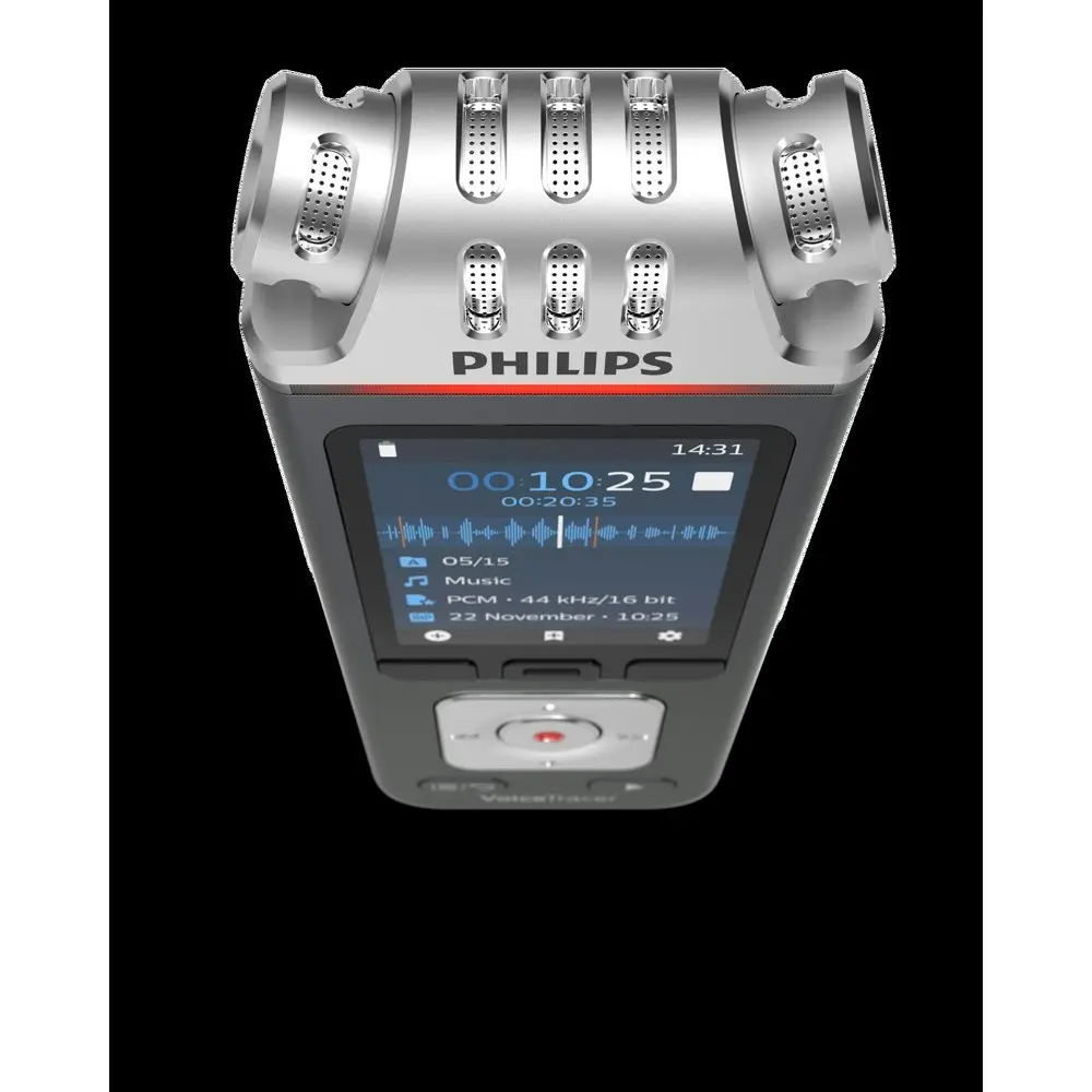 Philips DVT6115 24bit 96kHz 3-Microphone Digital Smart Voice Recorder 8gb