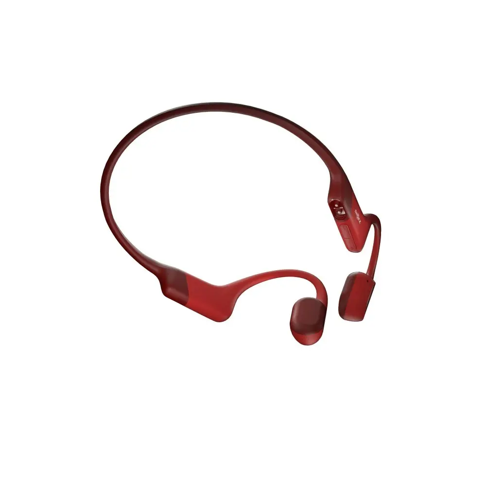 SHOKZ OpenRun Bone Conduction Sports/Running Open-Ear Bluetooth Headphones Red