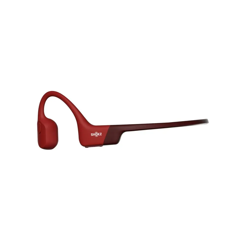 SHOKZ OpenRun Bone Conduction Sports/Running Open-Ear Bluetooth Headphones Red