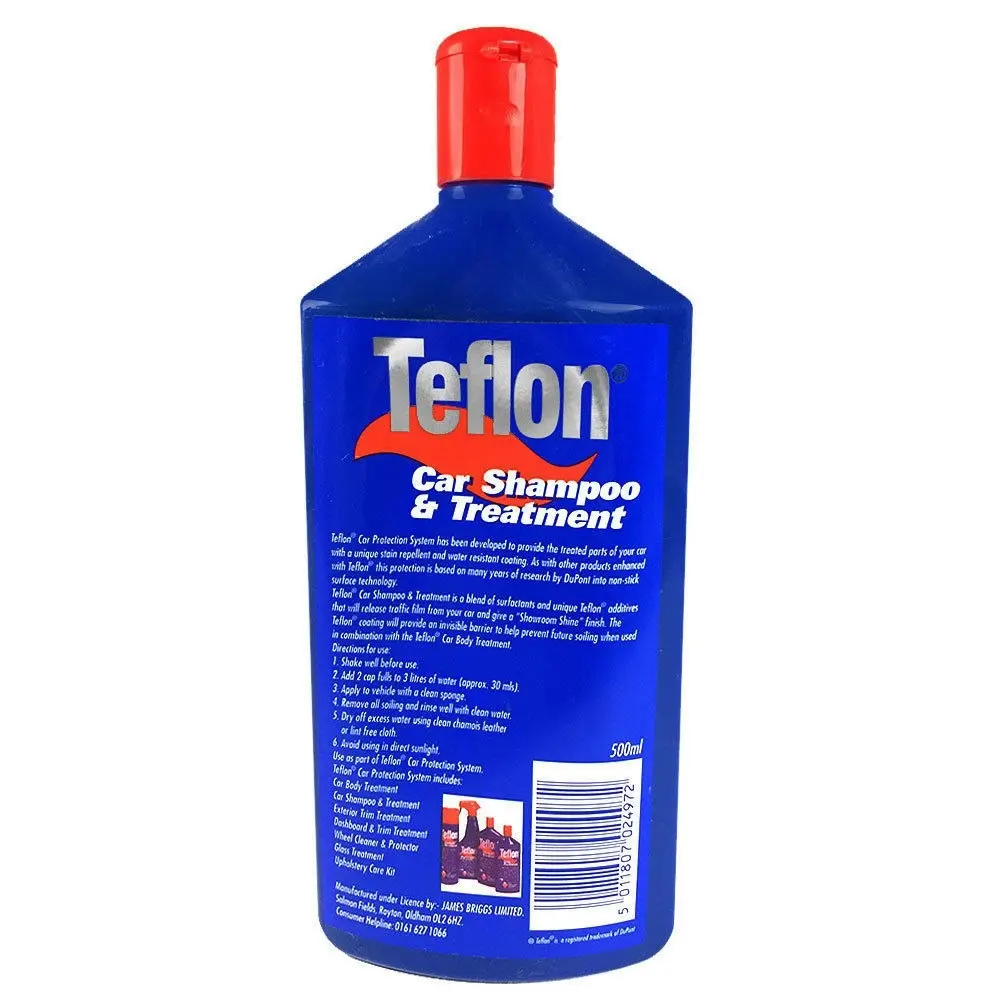 Teflon Car Shampoo Treatment 500ml Vehicle Wash Soap Polish Cleaning Protection