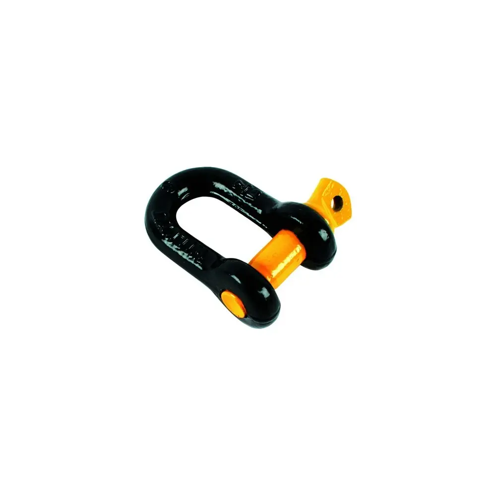 4x Thorny Devil Aluminium Rated D Shackle 1500Kg Outdoor Camping Black/Yellow