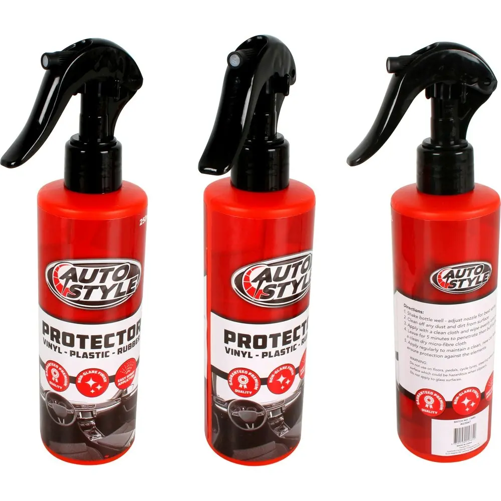 4x Auto Style 250Ml Vehicle Protector Premium Vinyl/Plastic/Rubber