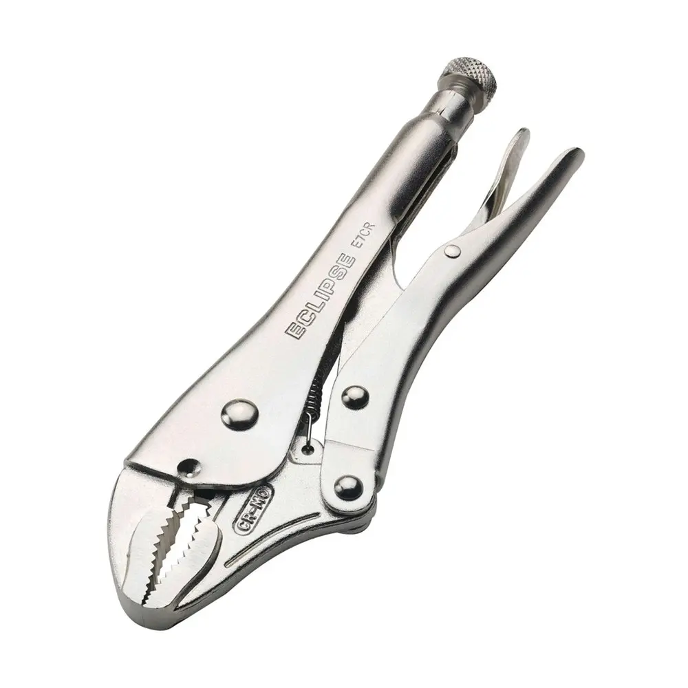 2PK Eclipse Pro Tools Steel Clamp Locking Plier Curved Jaw 175mm Gripping SLV