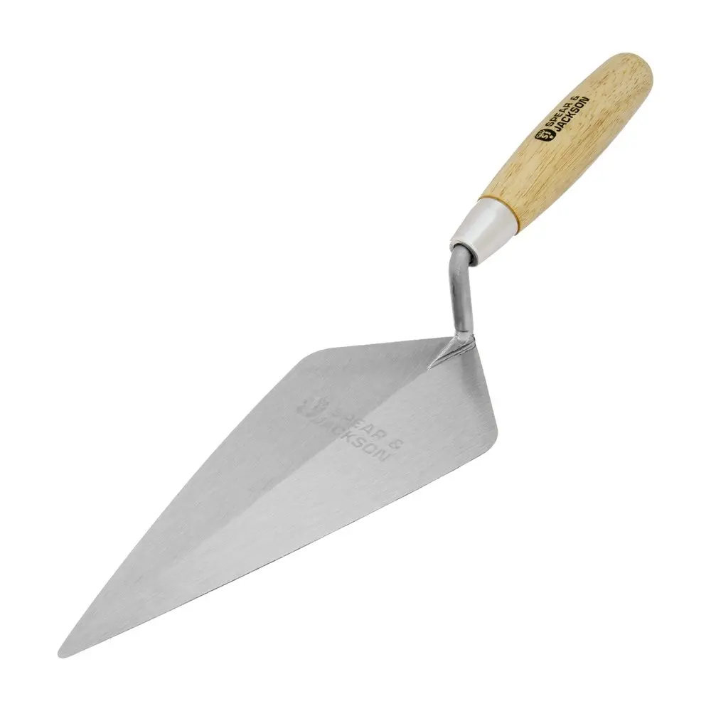 2PK Spear & Jackson Broad Heel Brick Trowel Timber Handle Welded Tang Tool 305mm