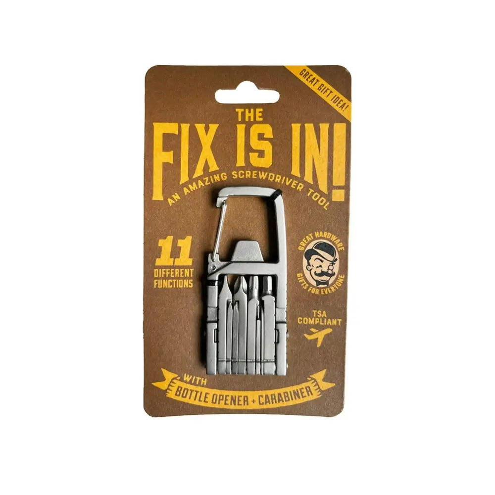 Trixie & Milo The Fix Is In Screwdriver Tool w/ Opener/Carabiner Silver