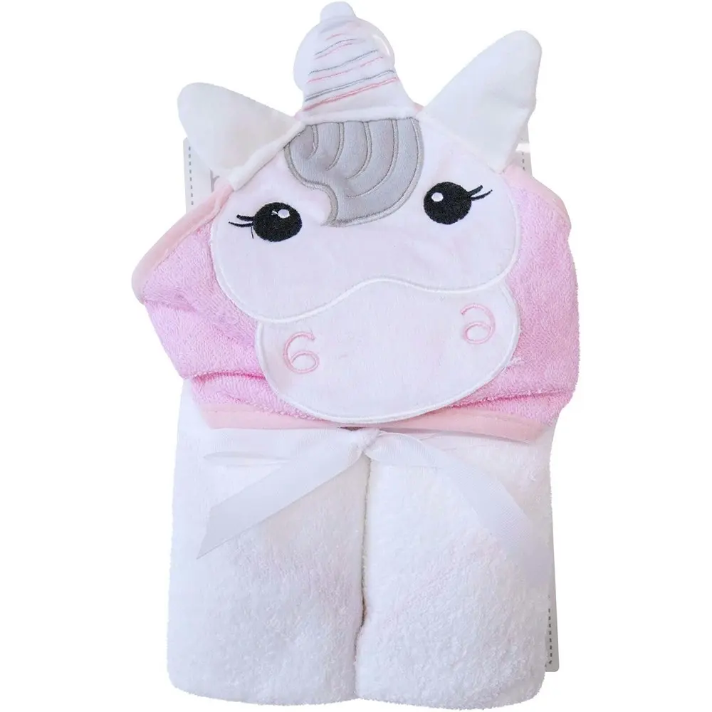 2x LVD Kids/Baby Hooded Soft Bath Time Towel Unicorn Home Decor/Bathroom 75cm