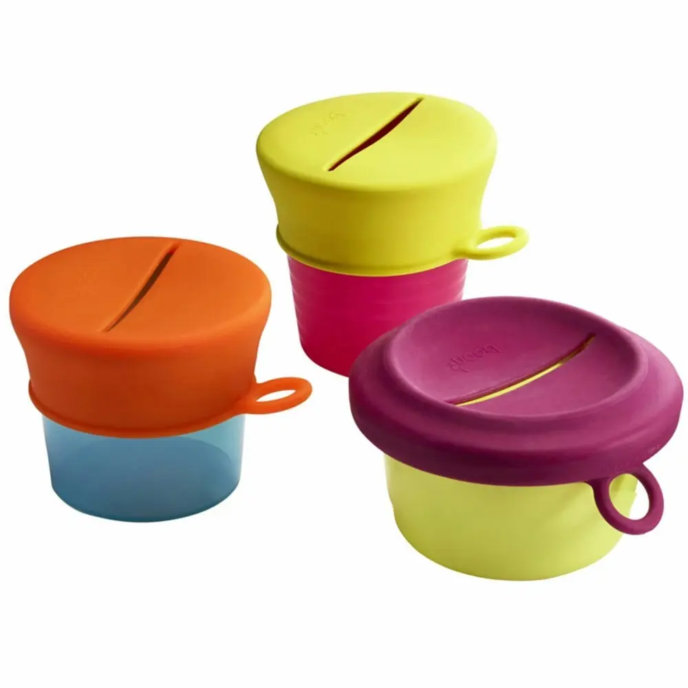 2PK Boon Snug Baby/Kids Snack Container Food Silicone Lid w/ Cup Storage 9m+ PK