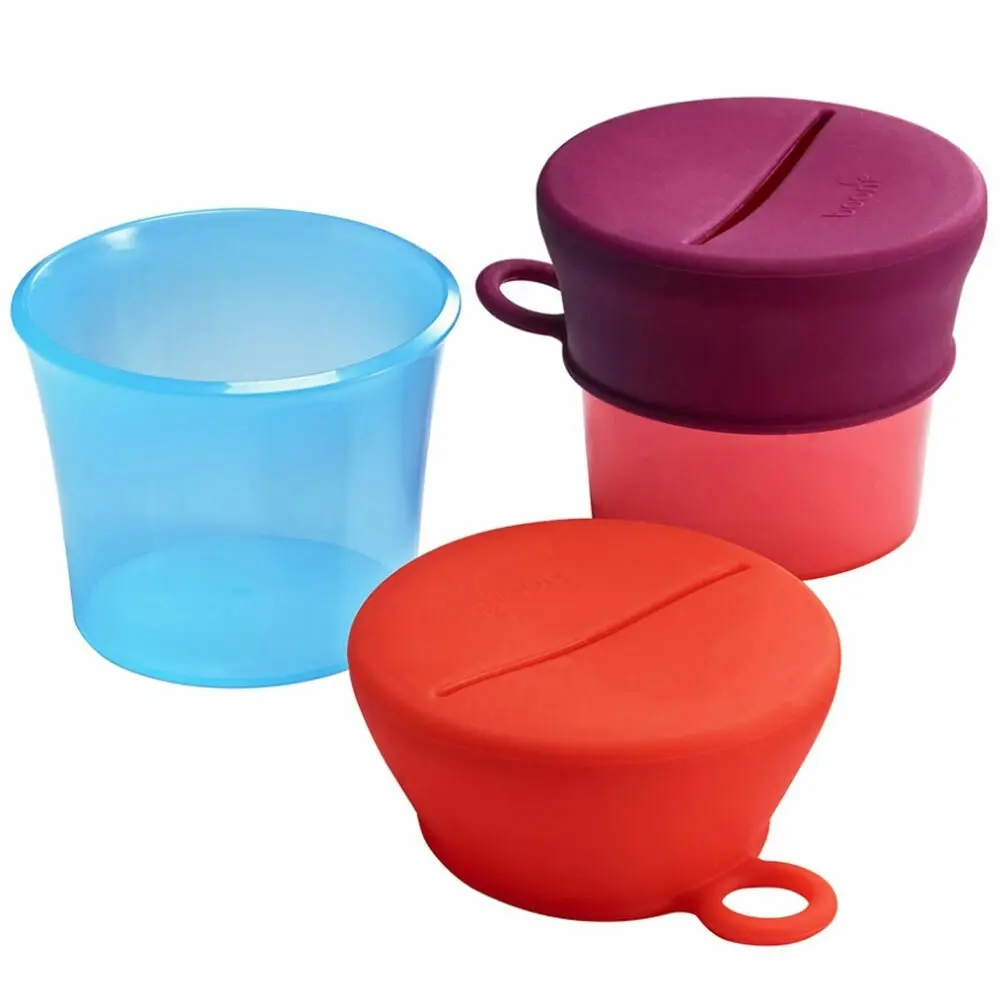 2PK Boon Snug Baby/Kids Snack Container Food Silicone Lid w/ Cup Storage 9m+ PK