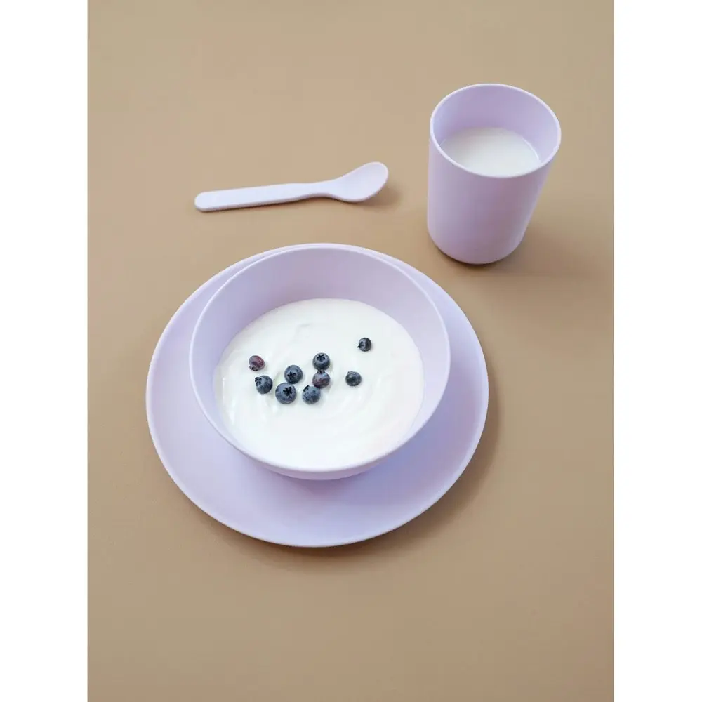 Fabelab PLA Meal Set Dinner Feeding Drink Cup/Bowl/Plate/Spoon Baby/Infant Lilac