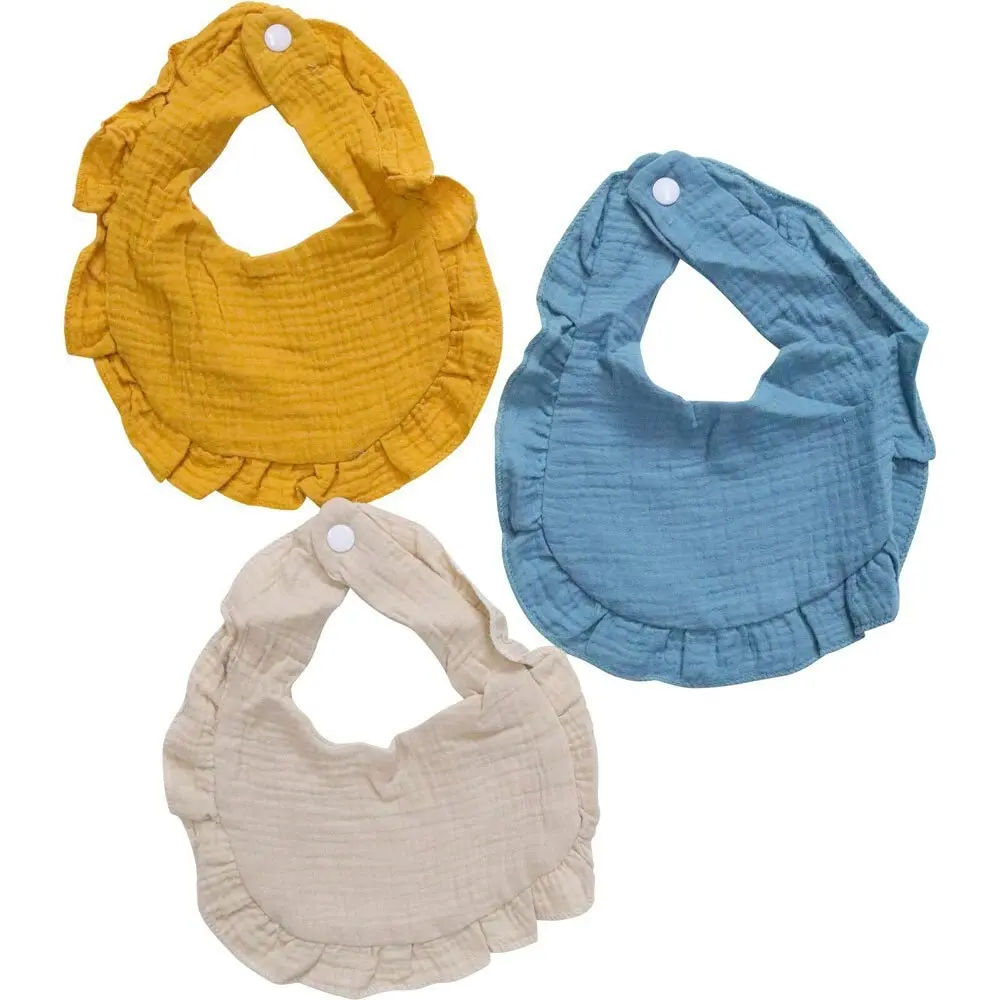 2x LVD Cotton Infant/Baby/Toddler Feeding Bibs S/3 Harbour 35x21cm Assorted