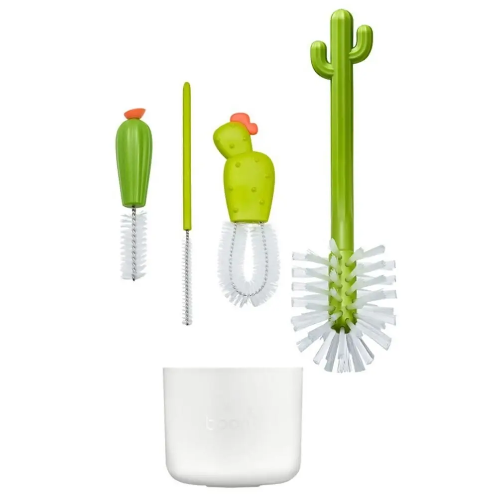 8pc Boon Cacti Baby Bottle Brush Set Cleaning/Washing Nipple/Straw Brushes GRN