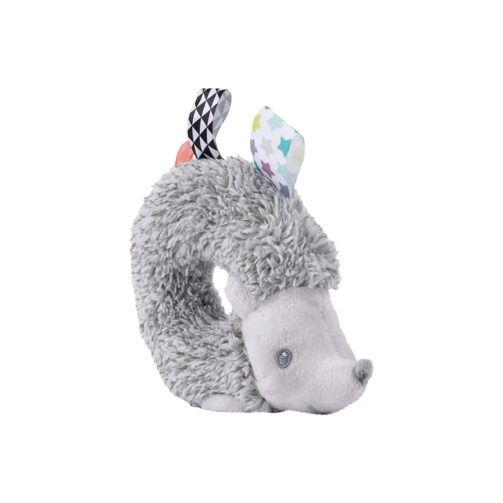 2x Mary Meyer Taggies Heather Hedgehog Teether Rattle 13.5cm Grey Baby 0+ Grey