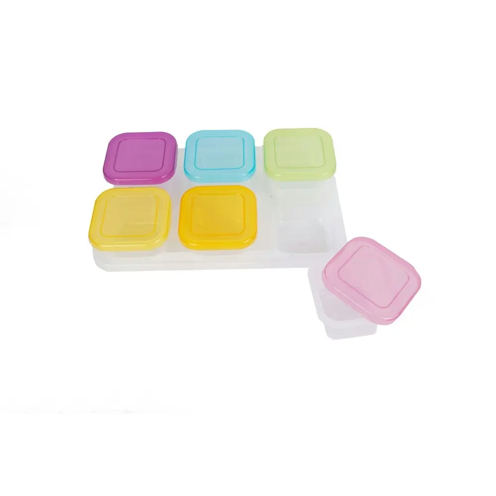 3x 6pc Cuddle Bug Baby/Toddler Freezer Food Storage Container w/ Tray Assorted