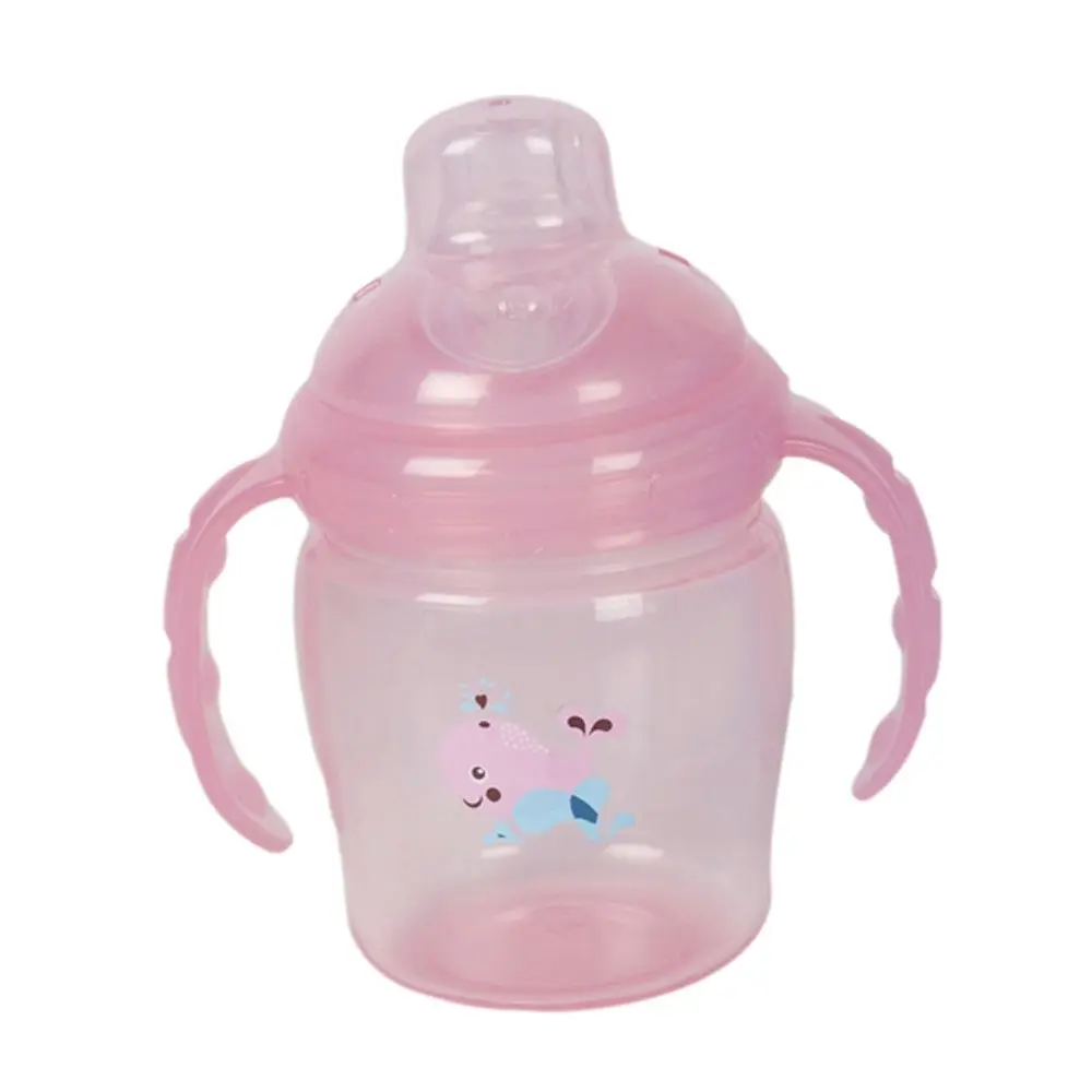 4x Cuddle Bug Soft Spout Baby/Toddler Training Sippy Cup 225ml Set Pink/Blue