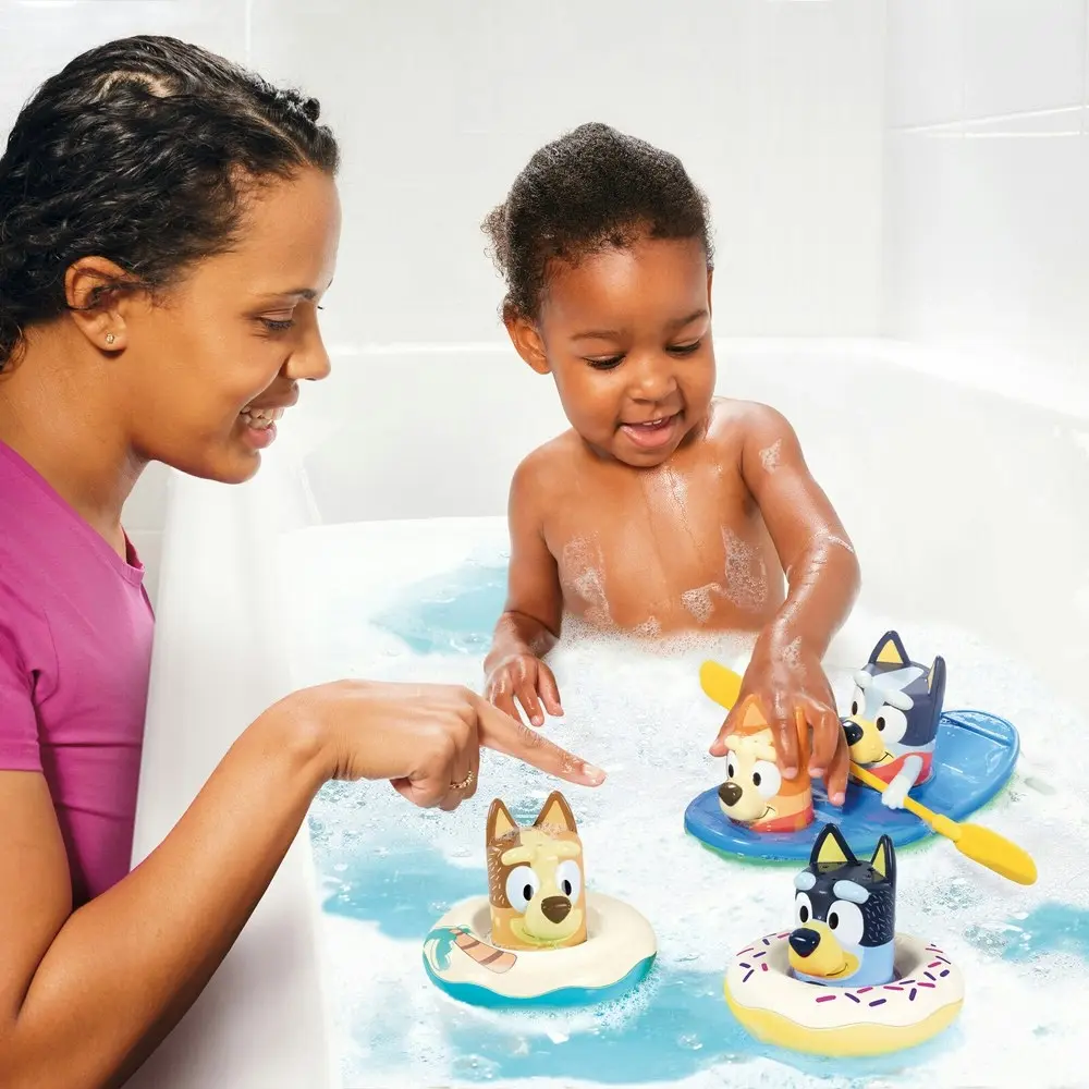 Bluey Family Bath Set Canoe & 2 Bath Splash & Float Bath Kids/Child Toy 18m+