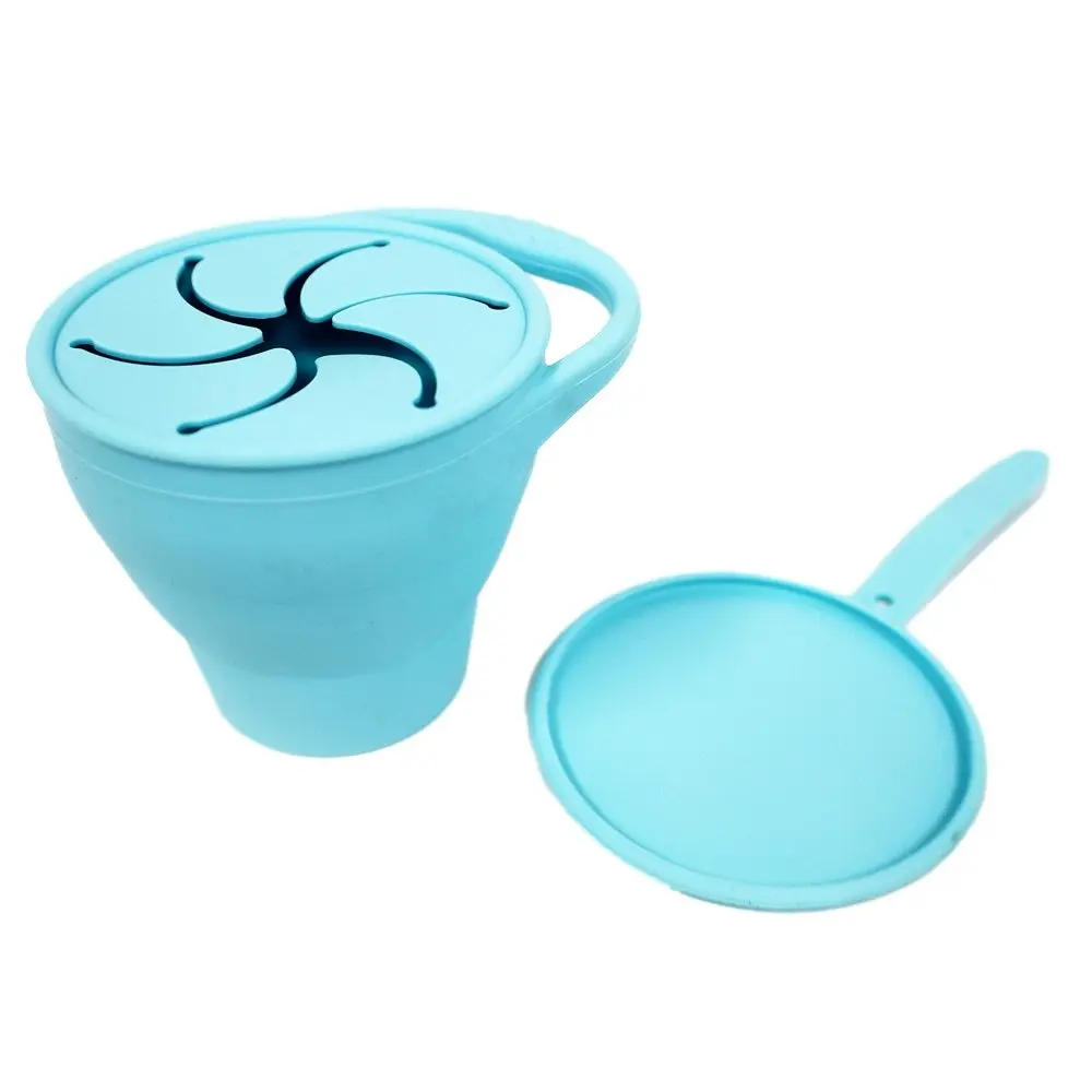 4x Cuddle Bug Baby/Toddler Feeding Silicone Collapsible Snack Spinner Cup 320ml