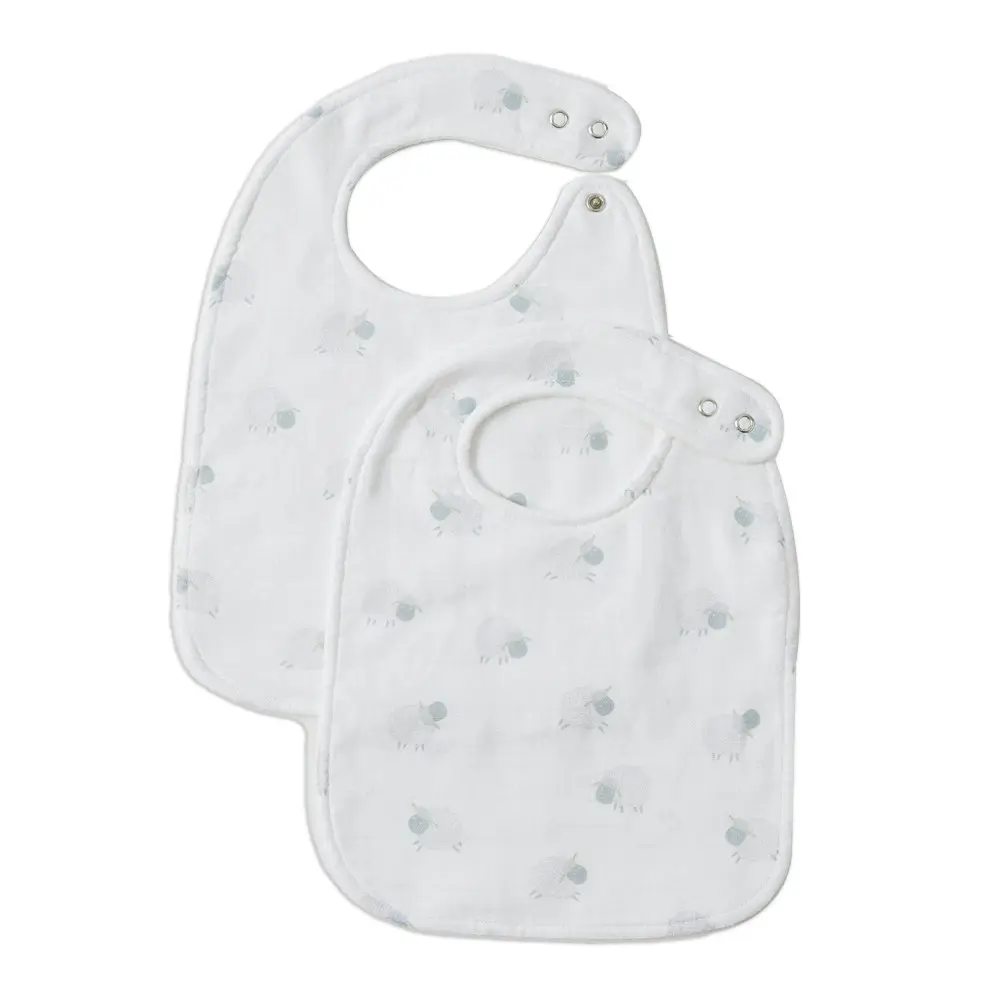 2x 2pc Jiggle & Giggle In the Meadow Muslin Bib Set Baby/Infant Drooling/Feeding