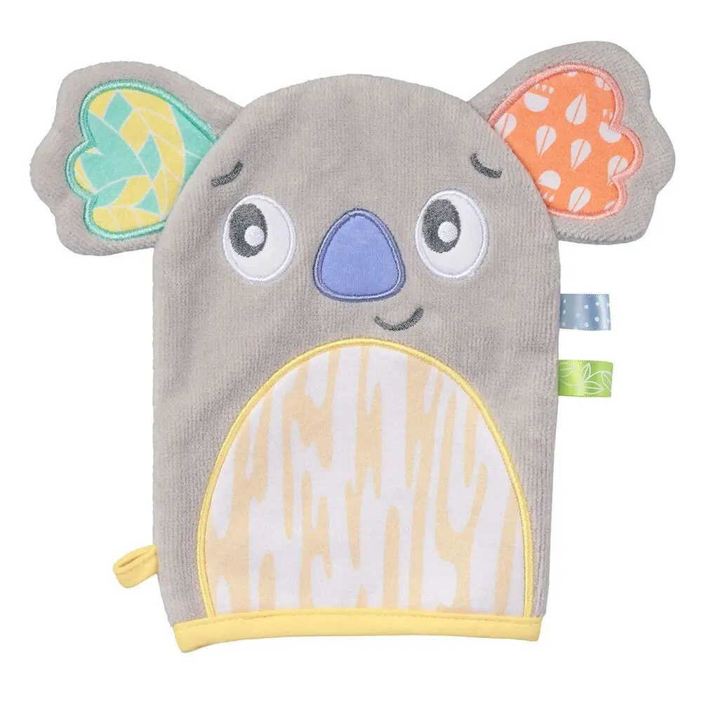 2x Playgro Fauna Friends Baby Bathing Soft Cotton Washing Mitts Koala 0m+